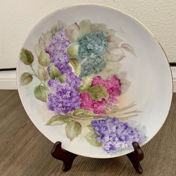 Vintage Hand Painted Holiday Germany China V Plate 10” - Picture 9 of 10